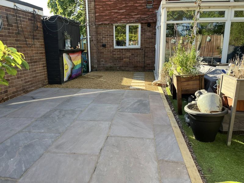 Finished patio slabbing